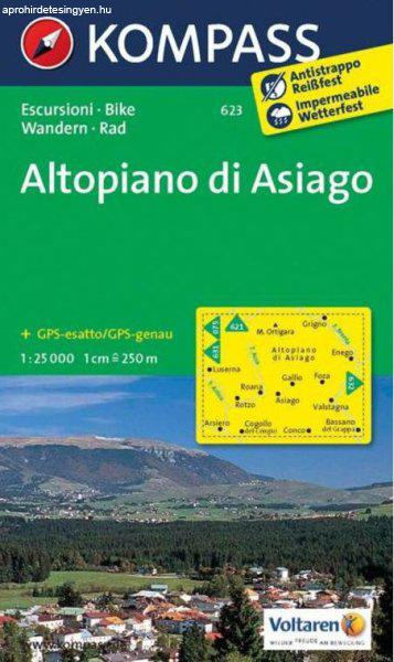 WK 623 - Altopiano di Asiago turistatérkép - KOMPASS