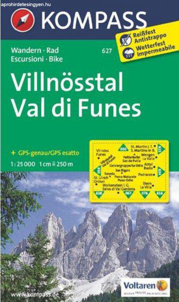 WK 627 - Vilnösstal / Val di Funes turistatérkép - KOMPASS 