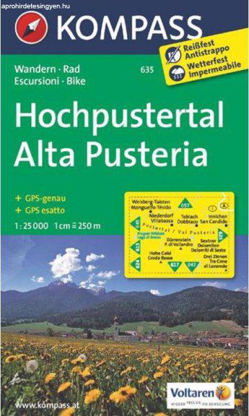 WK 635 - Hoch-Pustertal / Alta Pusteria turistatérkép - KOMPASS