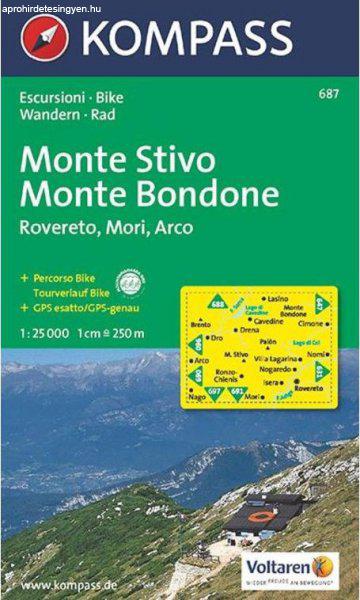 WK 687 - Monta Stivo-Monte Bondone turistatérkép - KOMPASS