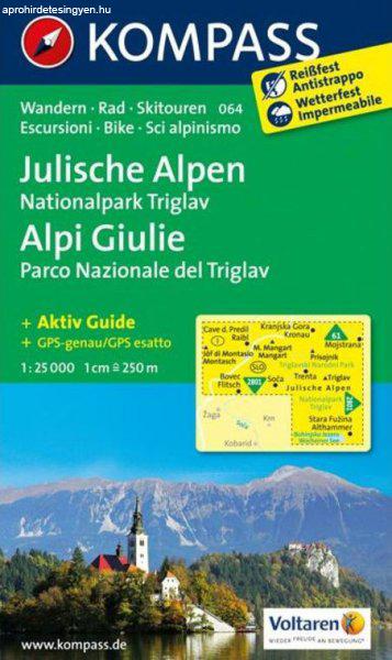 WK 064 - Juliai Alpok-Nationalpark Triglav turistatérkép - KOMPASS