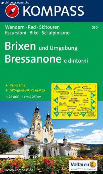WK 050 - Brixen és környéke turistatérkép - KOMPASS