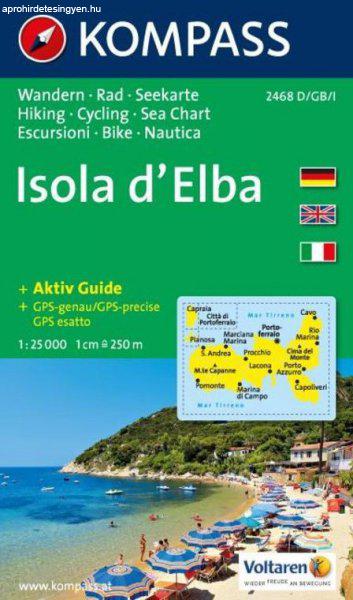 WK 2468 - Isola d' Elba turistatérkép - KOMPASS 