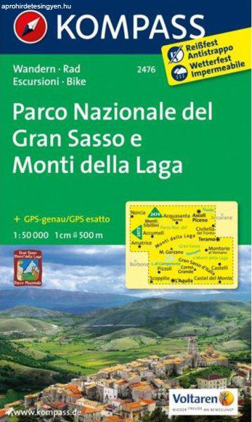 WK 2476 - Parco Nazionale del Gran Sasso e Monti della Laga turistatérkép -
KOMPASS
