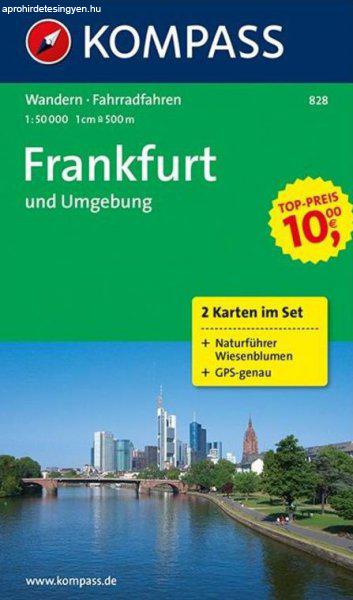 WK 828 - Frankfurt und Umgebung 2 részes turistatérkép - KOMPASS