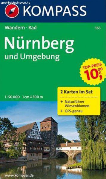 WK 163 - Nürnberg und Umgebung 2 részes turistatérkép - KOMPASS
