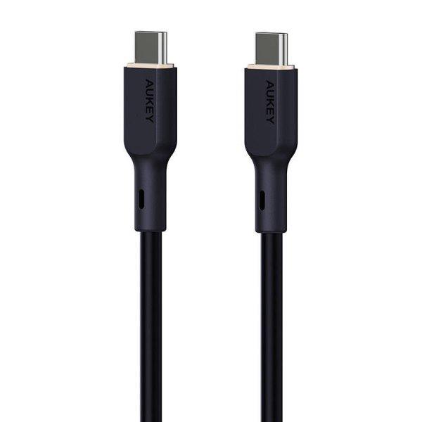 Aukey CB-SCC141 USB-C-USB-C kábel, 140 W, 1 m (fekete).