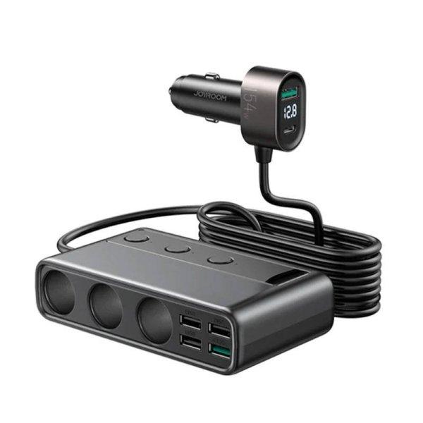 Autós töltő JOYROOM JR-CL06 Multi-Port (fekete)