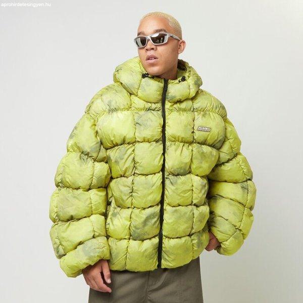 Téli dzeki Karl Kani Sport Patch Square Quilted Puffer Jacket Lime Green