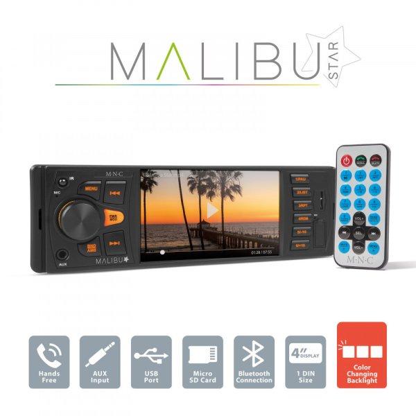 MNC Multimédiás fejegység "Malibu Star" - 1 DIN - 4 x 50 W - BT -
MP3 - AUX - SD - USB (39751)