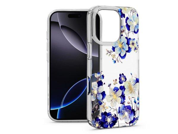 Haffner IMD Floral szilikon tok - Apple iPhone 16 Pro Max - átlátszó