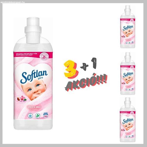 SOFTLAN Ultra Sensitive öblítő 1 liter 45 mosás  3+1 Akció! ZT-8927217A