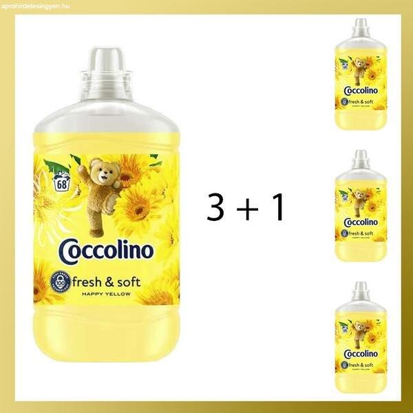 Coccolino Happy Yellow öblítőkoncentrátum 1700ml/68 mosás 24170134akcio 3+1
AKCIÓ