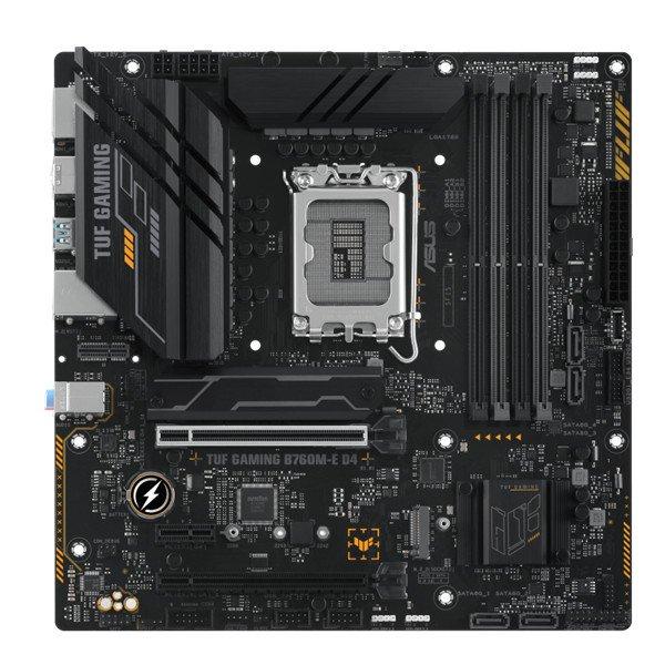 Asus Alaplap - Intel TUF GAMING B760M-E D4 s1700 (B760, 4xDDR4 5333MHz, 4xSATA3,
2xM.2, HDMI+DP)