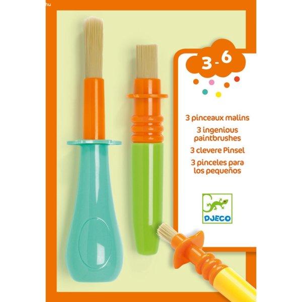 Djeco 3 féle ügyes ecset gyerekeknek - 3 ingenious paintbrushes