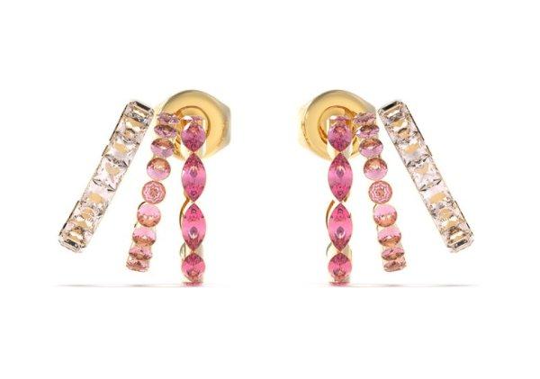 Guess Női aranyozott fülbevaló Crazy Earrings JUBE03307JWYGPKT/U