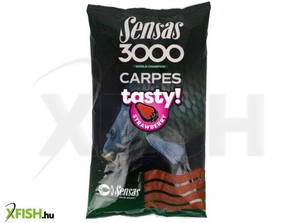 Sensas Carp Tasty Strawberry Etetőanyag Epres Pontyozó 1Kg