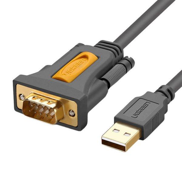 Ugreen CR104 USB-DB9 RS-232 kábel, 2 m (fekete)