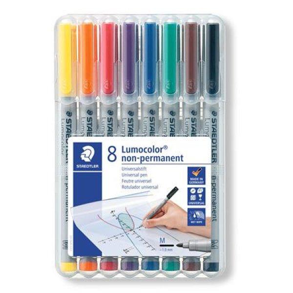 Alkoholmentes marker készlet, OHP, 1 mm, STAEDTLER "Lumocolor® 315",
8 különböző szín