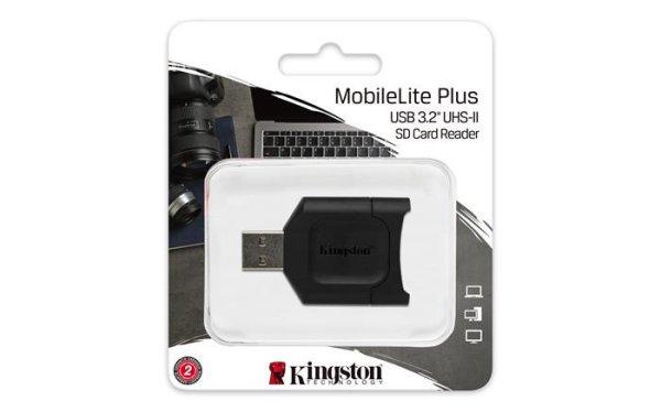 Kártyaolvasó, SD kártyához, USB 3.2 Gen 1, KINGSTON "MobileLite
Plus"