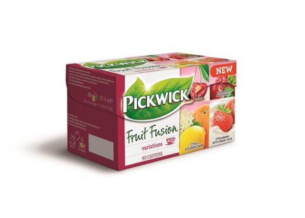 Gyümölcstea, 20x2 g, PICKWICK "Fruit Fusion Variációk Piros",
eper-tejszín, citrus-bodza, mágikus meggy, áfonya-málna