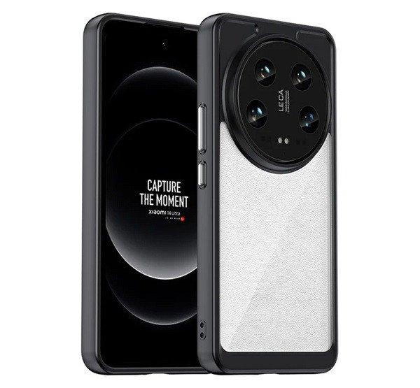 Műanyag telefonvédő (szilikon keret, ütésállóság, átlátszó hátlap)
FEKETE Xiaomi 14 Ultra