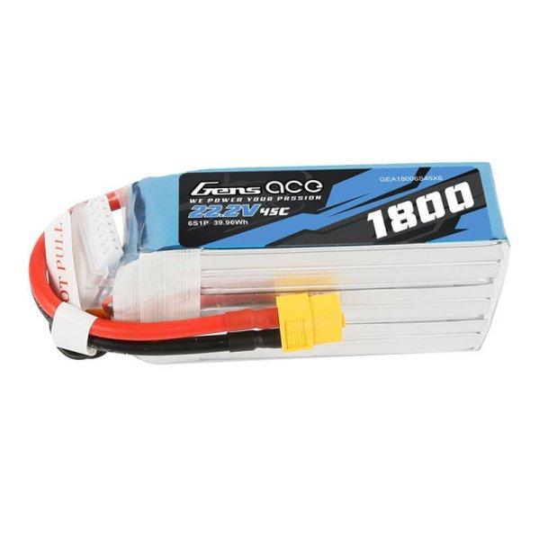 Gens ace 1800mAh 22.2V 45C 6S1P Lipo Akkumulátor Pack