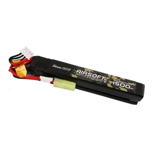 Gens ace 25C 1500mAh 3S1P 11.1V Nunchuck 2X Airsoft Gun Lipo Akkumulátor val T
Plug