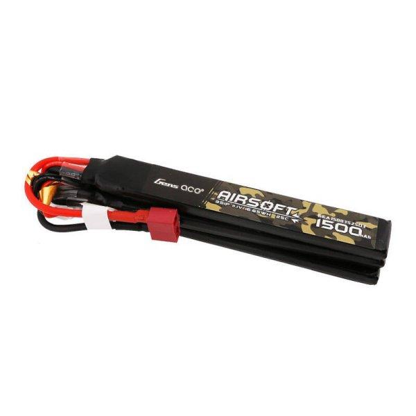 Gens ace 25C 1500mAh 3S1P 11.1V Nunchuck 3X Airsoft Gun Lipo Akkumulátor val T
Plug