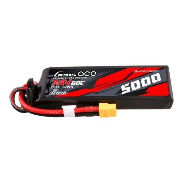 Gens ace G-Tech 5000mAh 7.4V 60C 2S1P Lipo PC material case val XT60 Plug