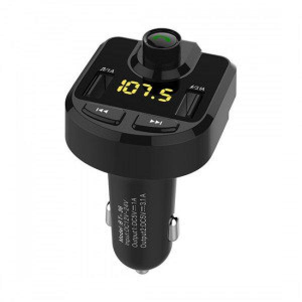 Bluetooth FM Transmitter, USB és microsd kártya foglalat, kihangosító