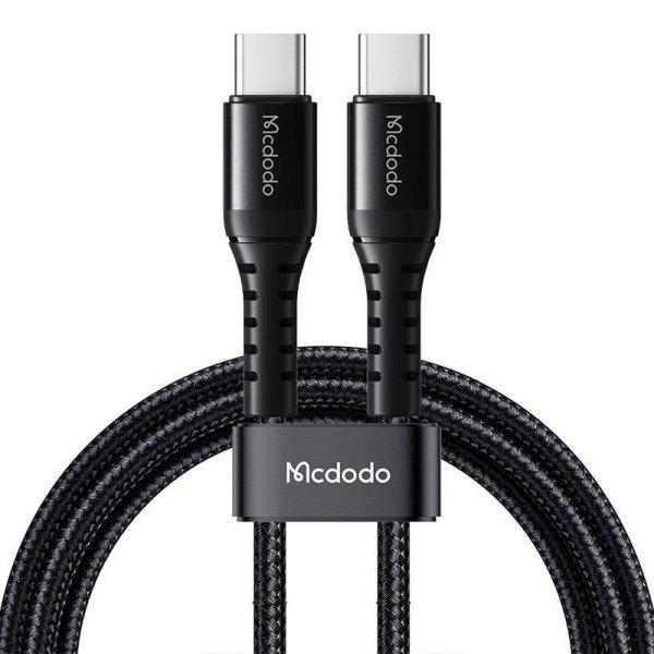 Kábel USB-C és USB-C között Mcdodo CA-5640, 60 W, 0,2 m (fekete)