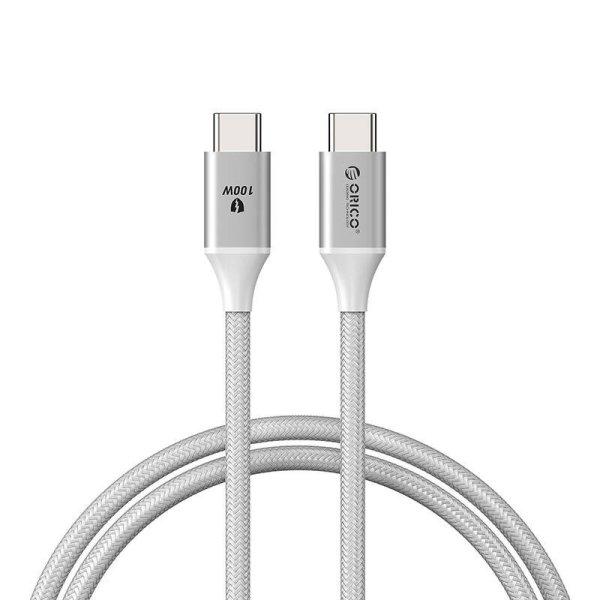 Orico 100 W USB-C – USB-C töltőkábel (fehér)