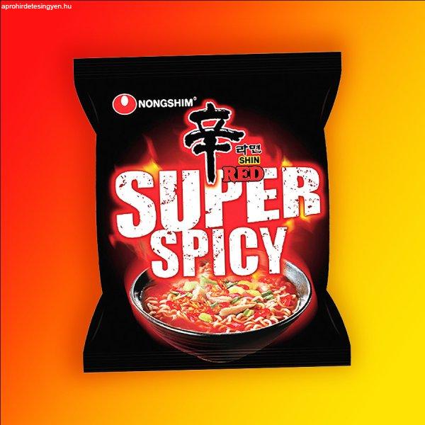 NONGSHIM Instant Noodles Shin Red Super Spicy extrém csípős instant
tésztaleves 120g