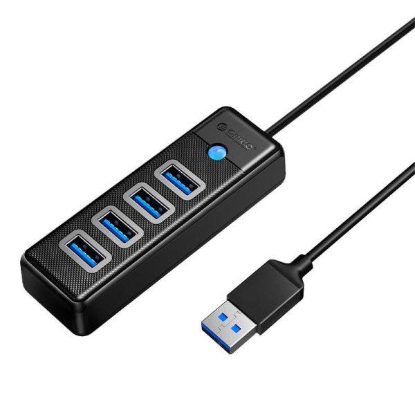 Orico USB-4x USB 3.0 hub adapter, 5 Gbps, 0,15 m (fekete)