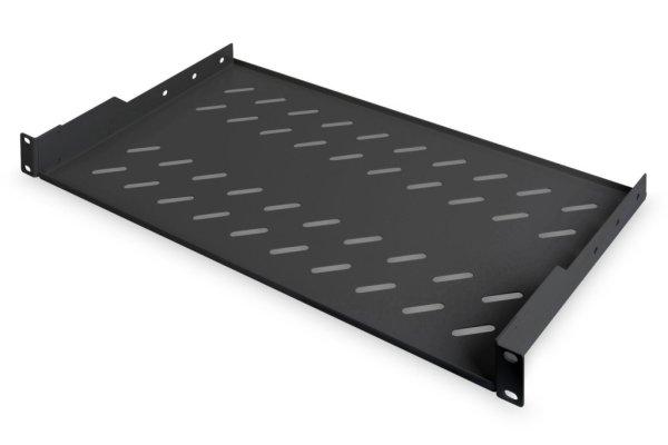 Digitus 1U fixed shelf for racks from 400mm depth 45x483x250mm up to 15kg Black
(RAL 9005)