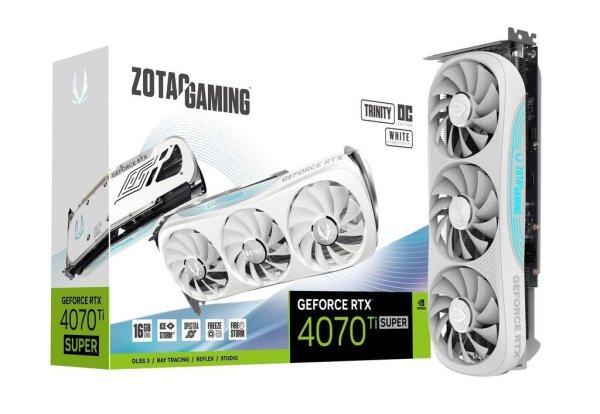 Zotac GeForce RTX4070 Ti Super 16GB DDR6X Trinity OC White