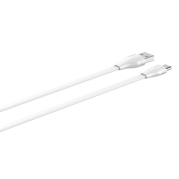 USB kábel to USB-C LDNIO LS553, 2.1A, 2m (white)