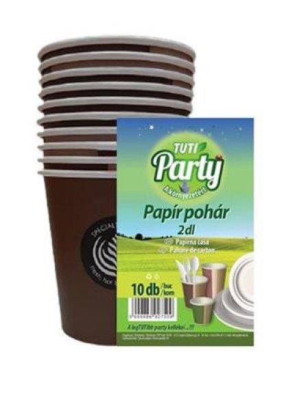 Papírpohár, 2 dl, 10 db, TUTI "Party"