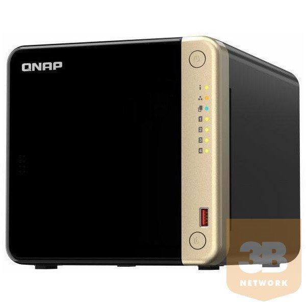 QNAP NAS 4 fiókos Celeron N5095 4x2,9 GHz, 8GB DDR4 RAM, 2x2500Mbps, HDMI 2.0,
2xUSB3.2Gen2 - TS-464-8G