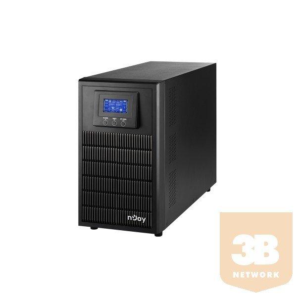 NJOY Szünetmentes 3000VA - Aten Pro 3000 (4 Schuko, USB/RS-232, On-line,
szinuszhullám, generátor támogatás, Eco mód)