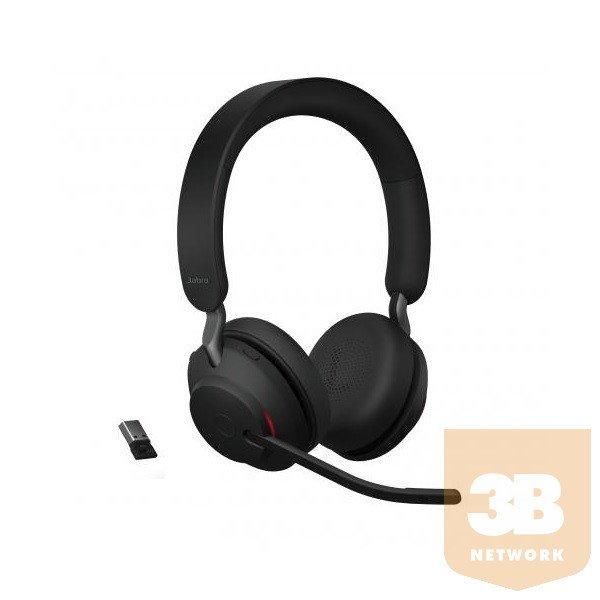 JABRA Fejhallgató - Evolve2 65 UC Stereo Bluetooth Vezeték Nélküli, Mikrofon
+ Töltő állomás