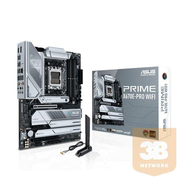 Asus Alaplap - AMD PRIME X670E-PRO WIFI AM5 (X670, ATX, 4xDDR5 6400+MHz, LAN,
4xSATA3, 4x M.2, HDMI+DP)