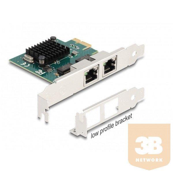 Delock PCI Express x1 kártya - 2 x RJ45 Gigabit LAN