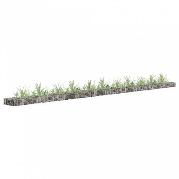 Horganyzott acél gabion magaságyás 450 x 30 x 10 cm