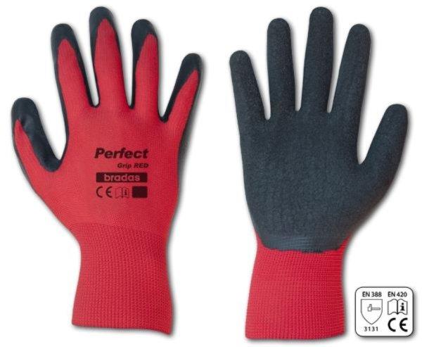 RWPGRD7 Kesztyű PERFECT GRIP RED latex 7"