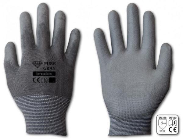 RWPGY8 Kesztyű PURE GRAY polyuretán 8"