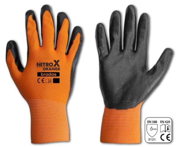 RWNO9 Kesztyű NITROX ORANGE nitril 9"