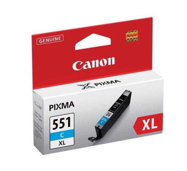 CLI-551CXL Tintapatron Pixma iP7250, MG5450, MG6350 nyomtatókhoz, CANON, cián,
11ml