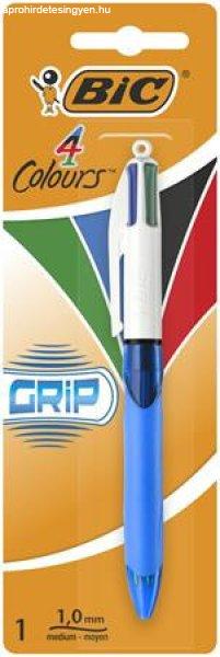 Golyóstoll, 0,32 mm, nyomógombos, négyszínű, BIC "4 Colours Grip
Original"